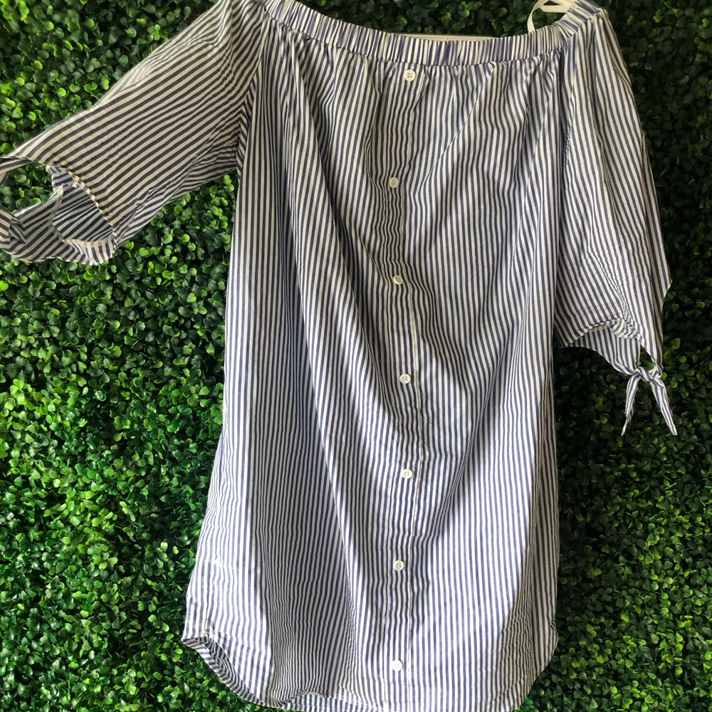 Striped Off the Shoulder Blouse